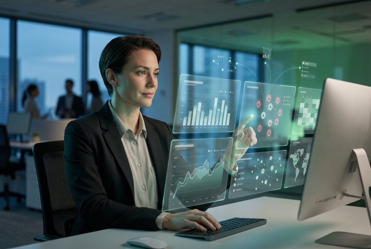 Guarding Trust: Strategies Against Data Breaches. A woman behind the pingwire system-