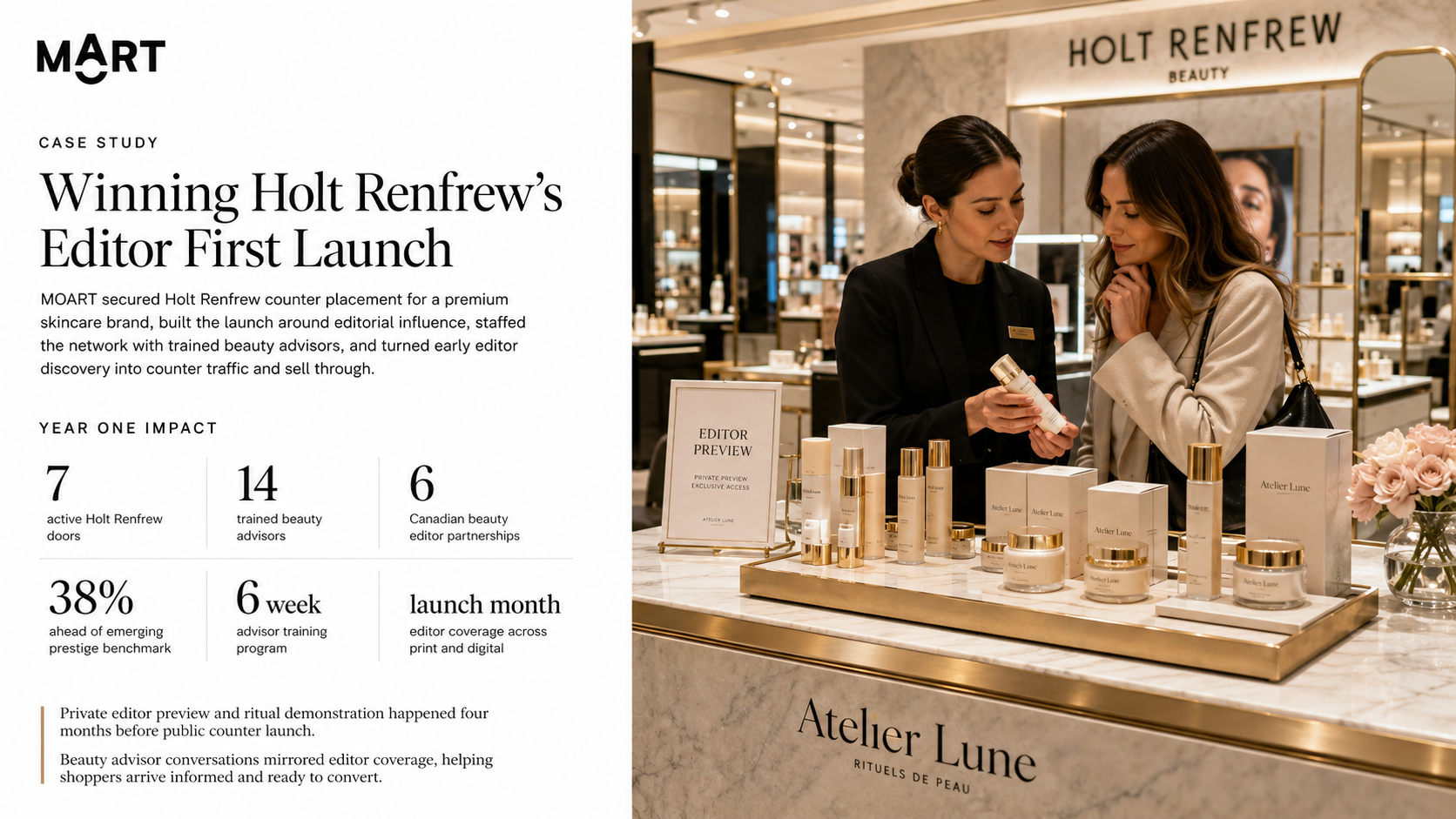 Skincare Brand: Holt Renfrew Editor-First Launch