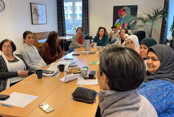 At one of the meetings with the participants in the ‘Untold Journeys’ project in Linköping. Photo: Private.