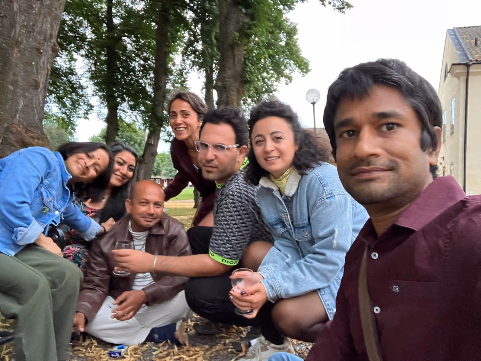 Left to right: Murshida Zaman and her husband, Mahdieh Golroo, Aslı Ceren Aslan, Azhar Al-Rubaie, Ola Husamou, and Saiful Baten Tito. Photo: Private.