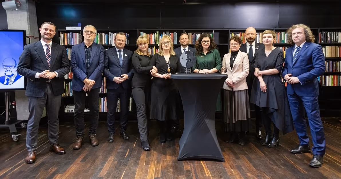 The ceremony in Gdańsk’s European Solidarity Centre. Photo: Piotr Wittman.