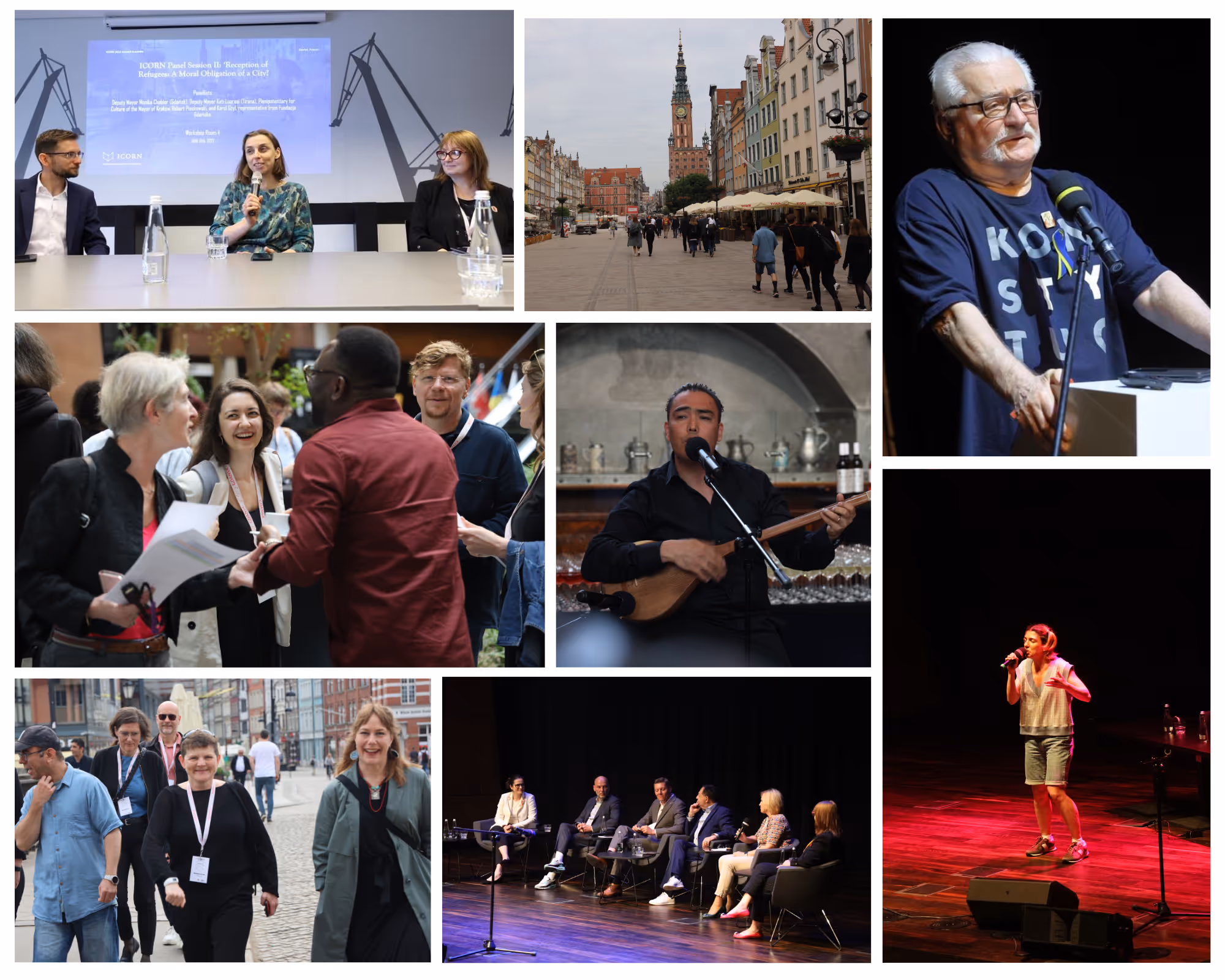 Photo: Moments from the 2022 ICORN General Assembly in Gdańsk.