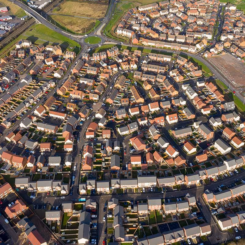 aerial view of a neighbourhood in barnet