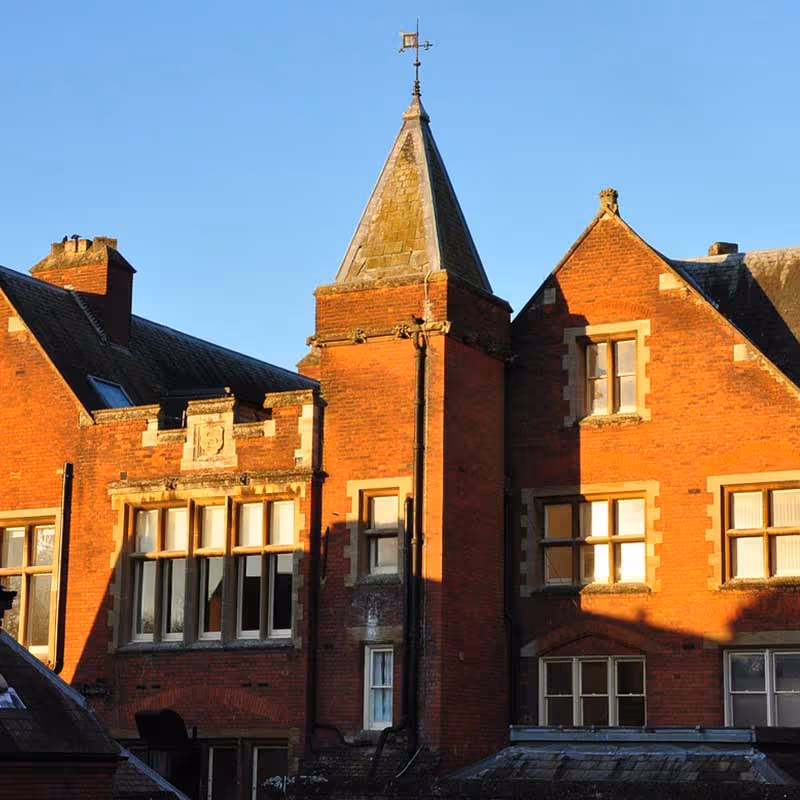 row of brick houses in camden town for restoration