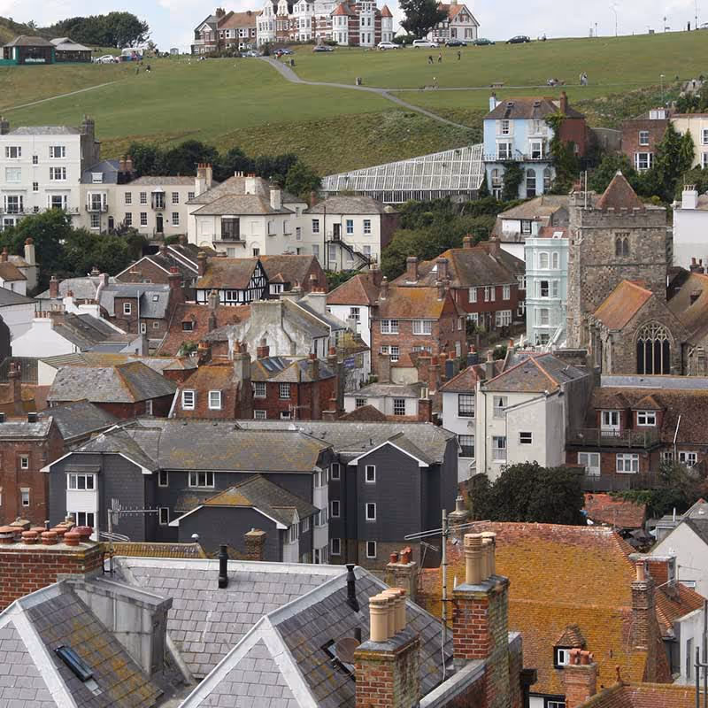 aerial view of a neighbourhood in crouch end london