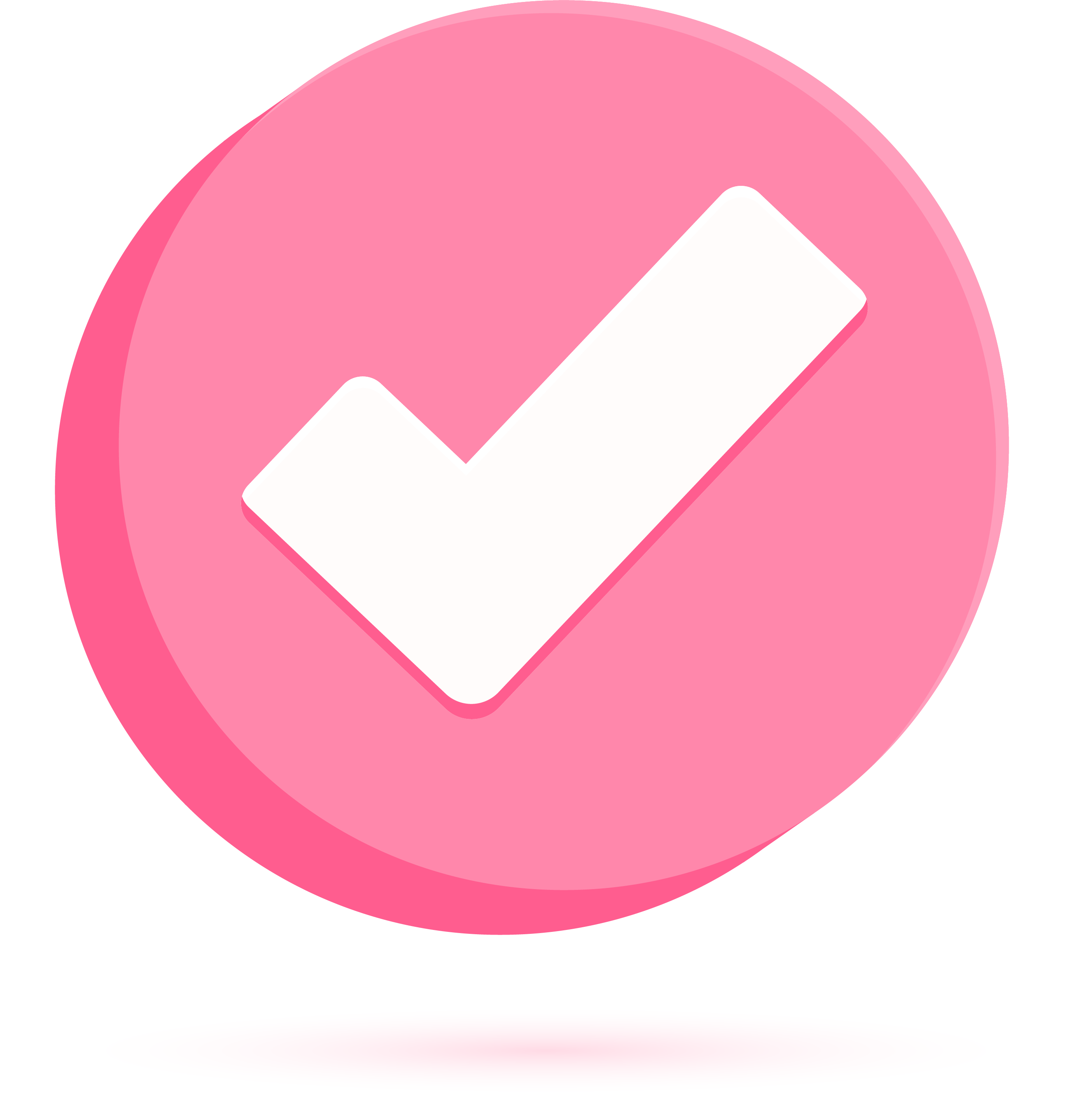 checkmark pink online circular growth
