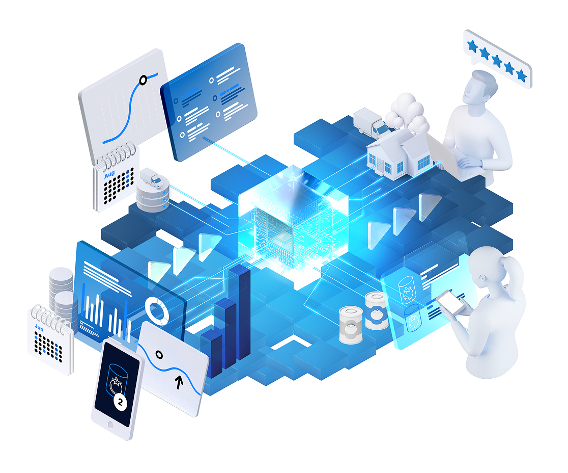 Ocado Smart platform image displaying how it works