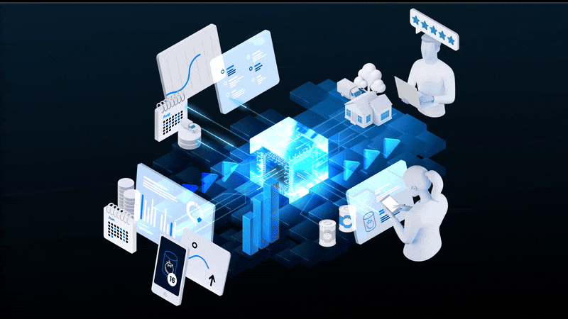 Diagram: Ocado's demand forecasting uses deep learning and a central control centre