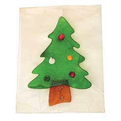 Rawhide edible Christmas Tree Card for dogs