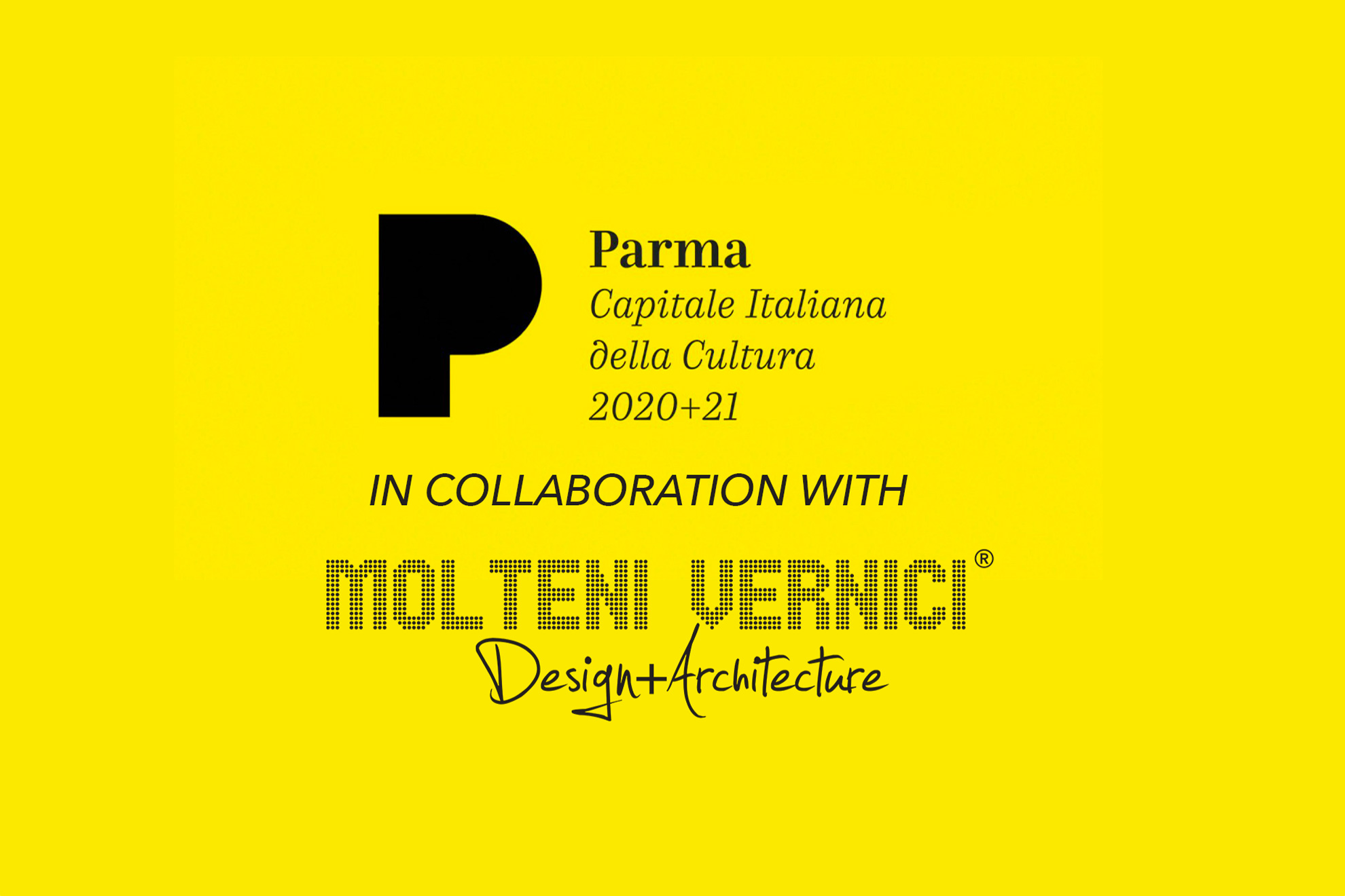 Parma'nın özel MOLTENI-VERNICI boyaları ve cilalarıyla kültür başkenti logosu
