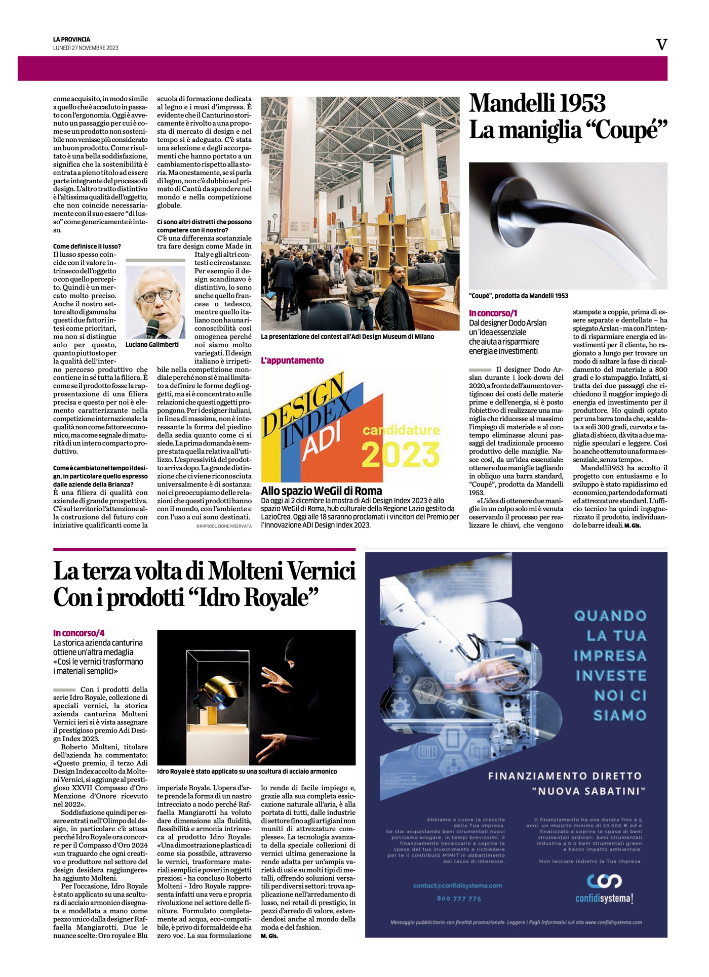 Presentazione del contest ADI Design Museum a Milano con visitatori