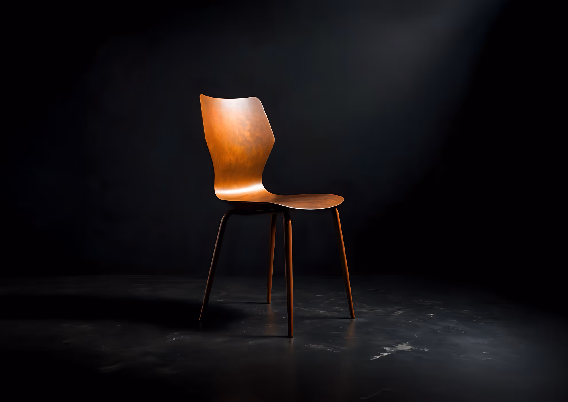 MOLTENI-VERNICI Spezialfarbe für die Architektur: Zeitloser brauner Designstuhl