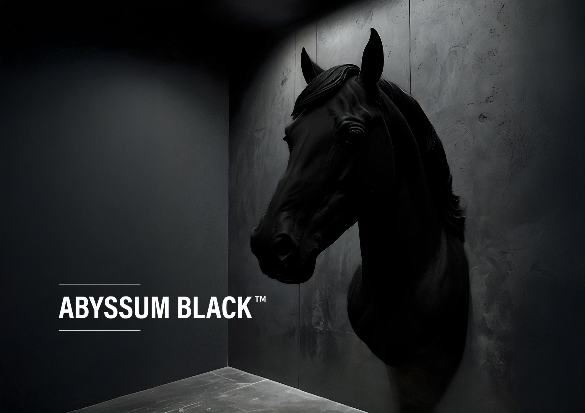 Cheval noir profond MOLTENI-VERNICI, peintures spéciales Abyssum Black