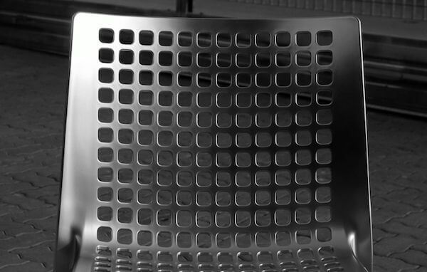 MOLTENI VERNICI special paints metal grid surface with repeated square perforations