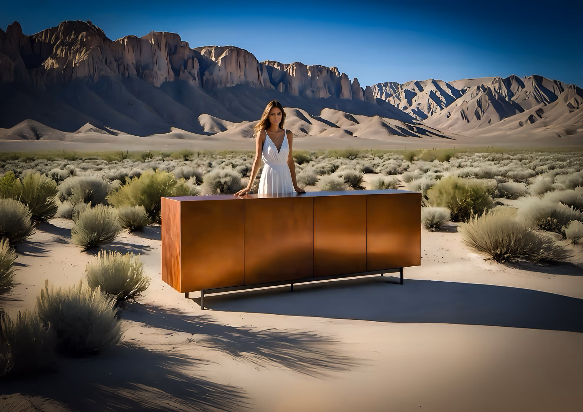 MOLTENI-VERNICI: Spezialfarbe für die Architektur in surrealer Wüstenlandschaft