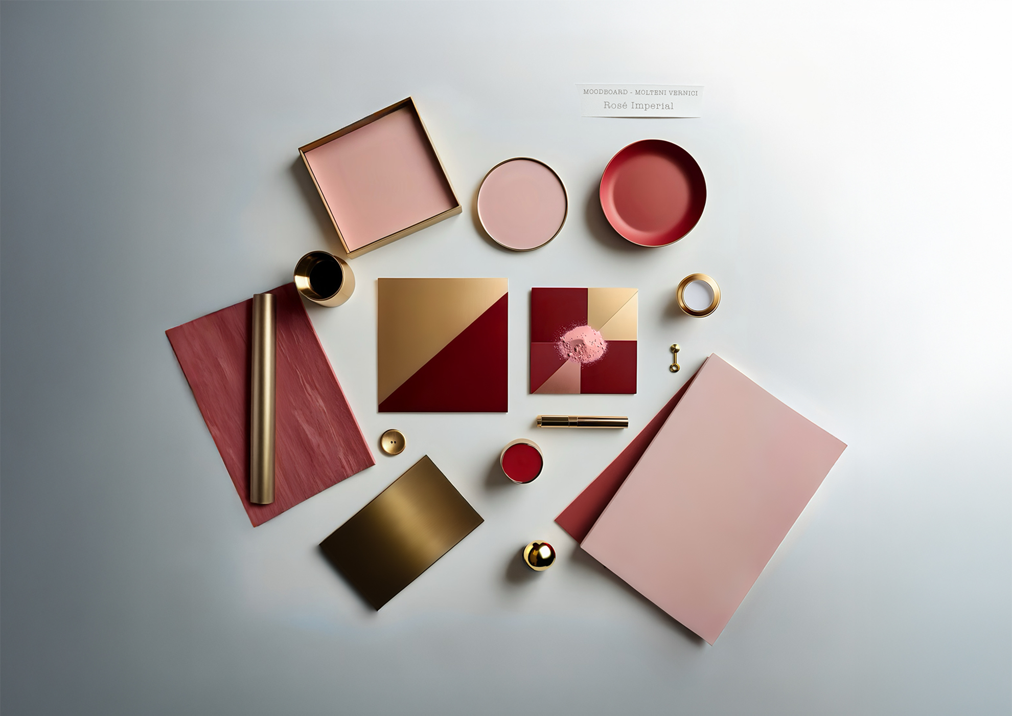 Palette MOLTENI-VERNICI : composition géométrique de couleurs, design moderne