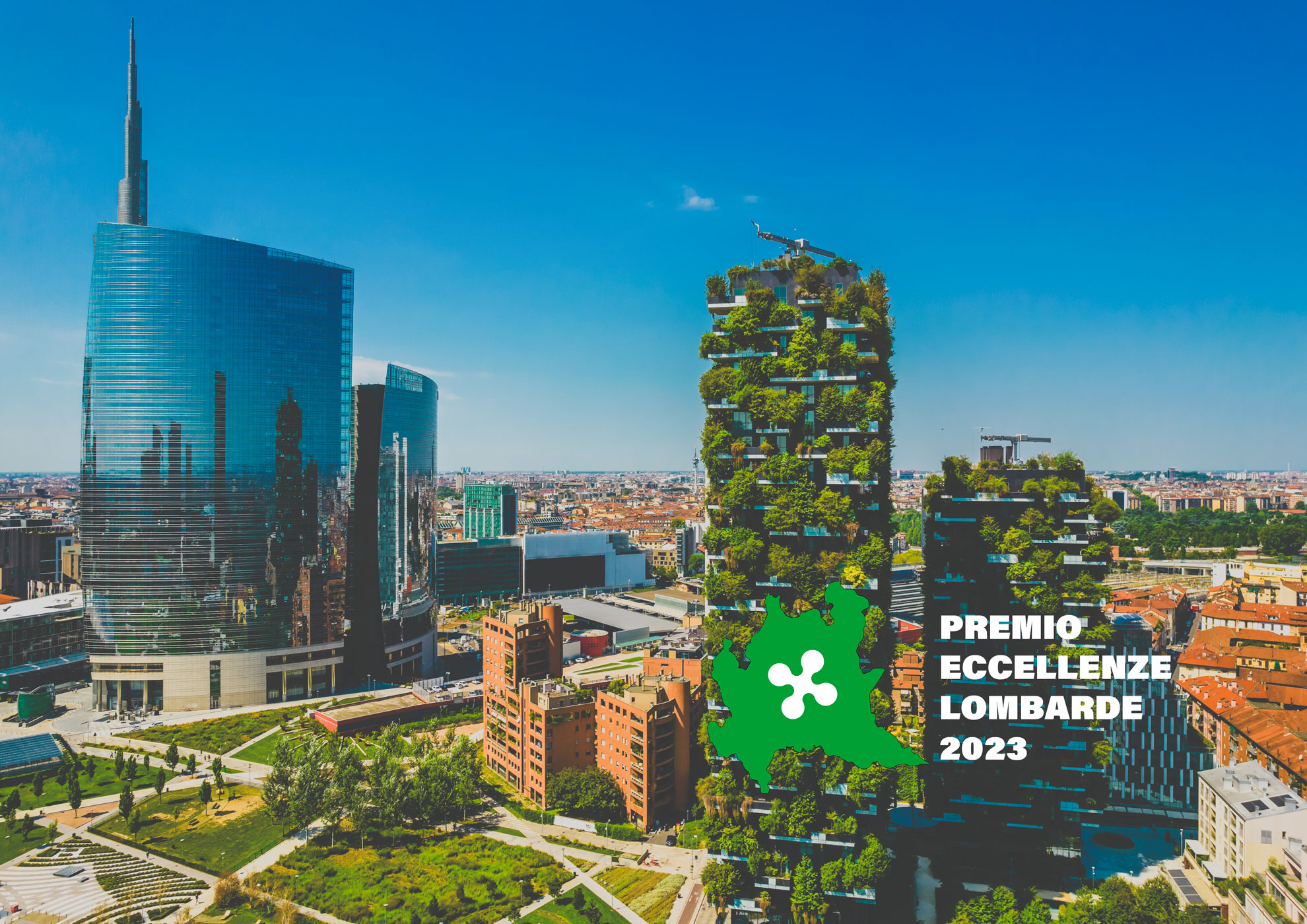 Vue de Milan avec Bosco Verticale, MOLTENI-VERNICI finitions spéciales primées