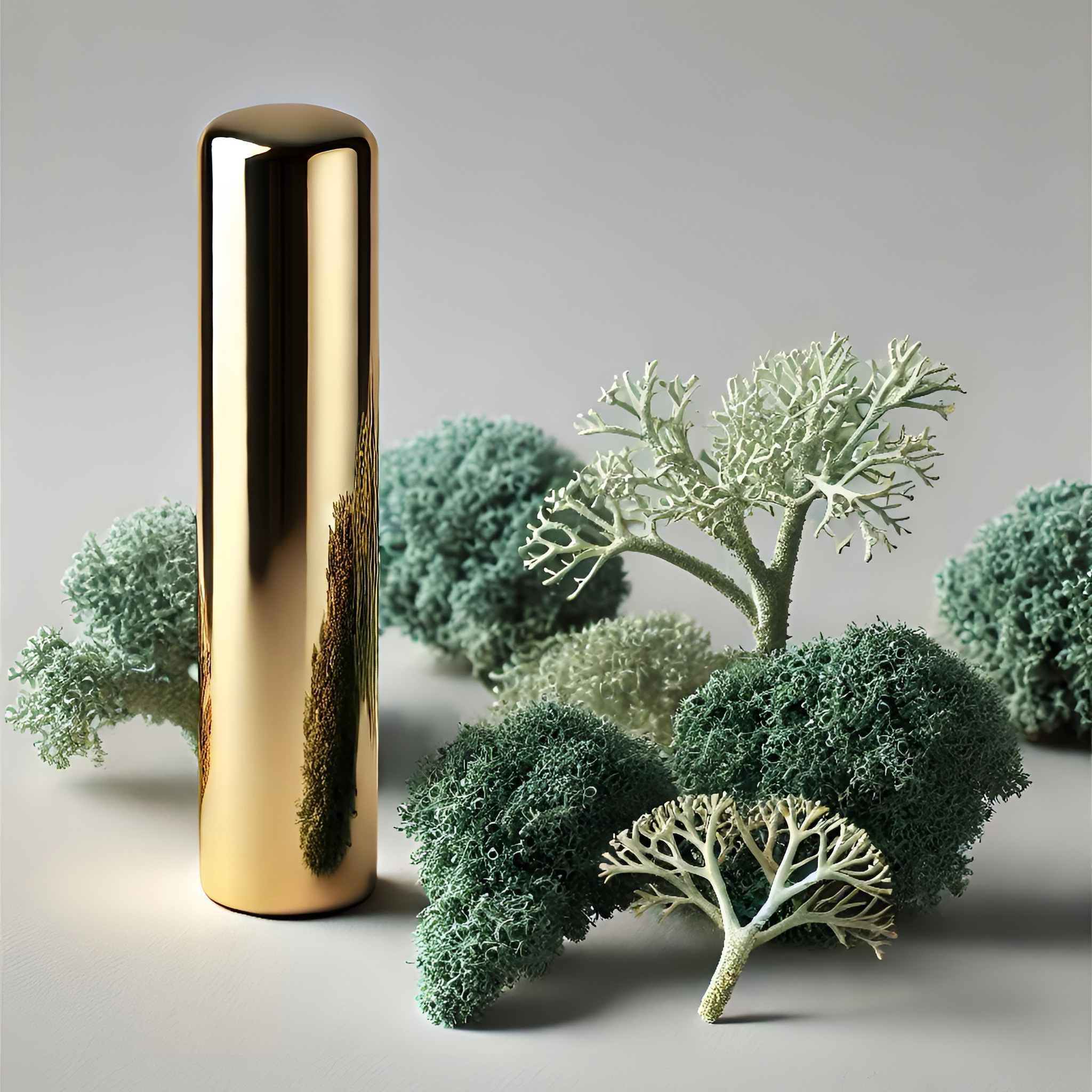 Cylindre doré brillant avec arbres miniatures, peintures spéciales finitions MOLTENI-VERNICI