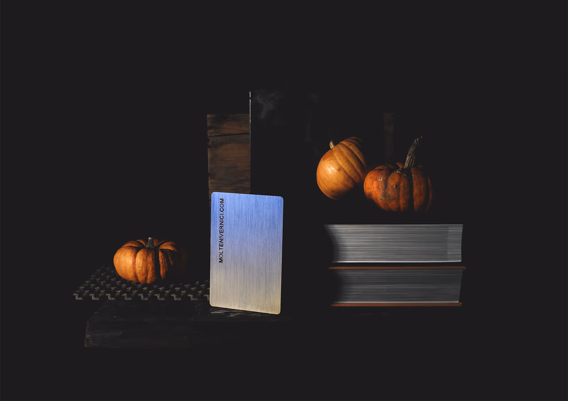 MOLTENI-VERNICI special effect finishes showcased with autumnal pumpkins