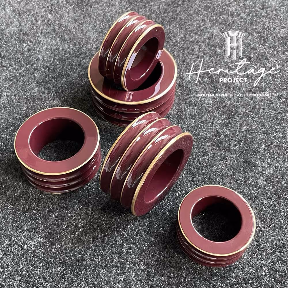 MOLTENI-VERNICI 2icons special paint rings in burgundy and gold