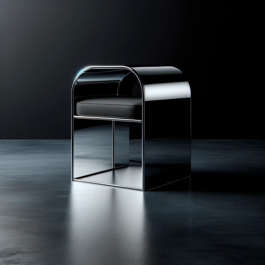 MOLTENI-VERNICI Sonderausführung: Minimalistischer Metallhocker mit geschwungener Form