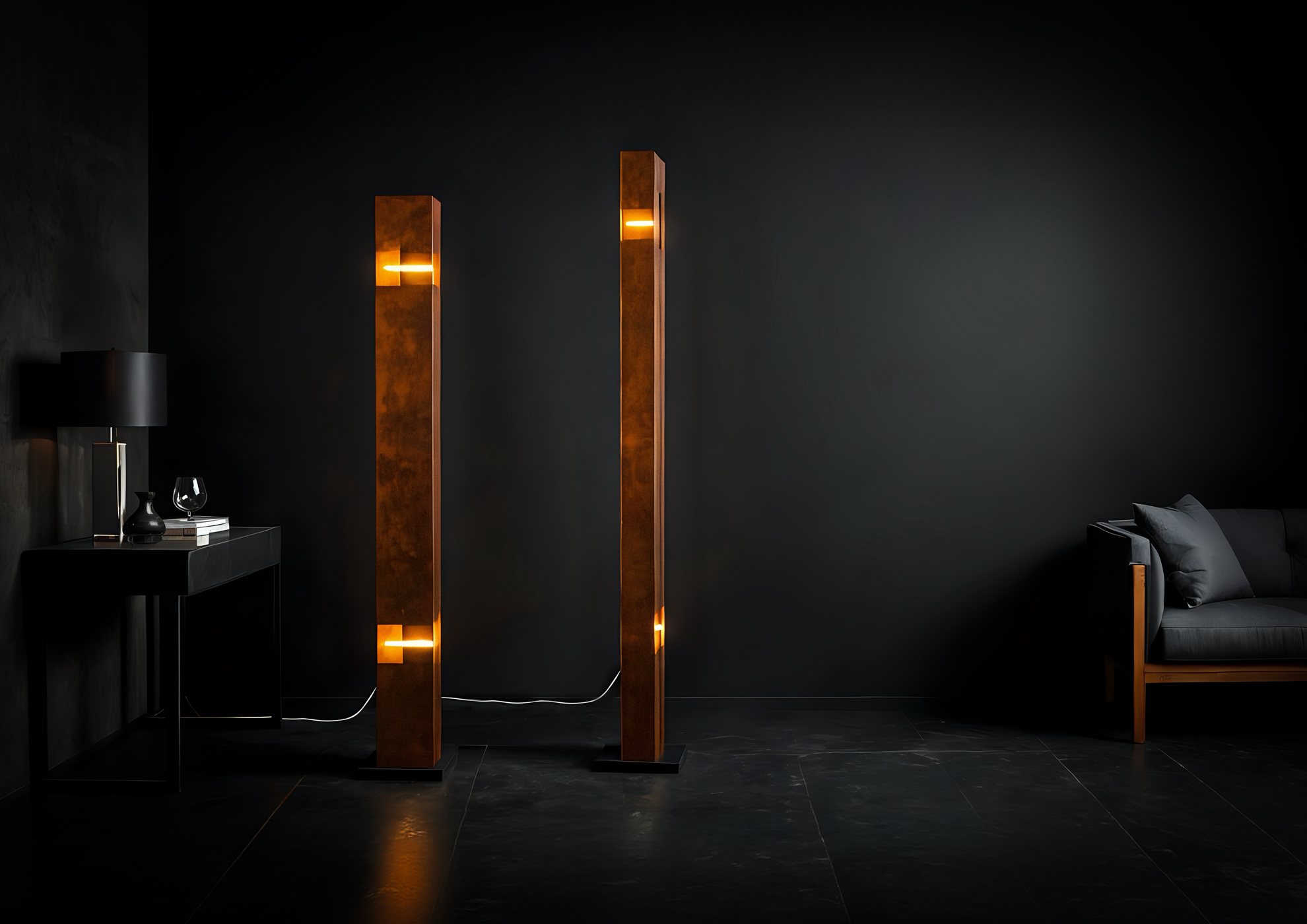 Lampadaires MOLTENI-VERNICI, finitions premium, fabriqués en Italie