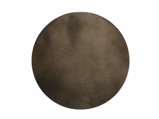 Círculo metálico con acabados MOLTENI-VERNICI en tonos oscuros