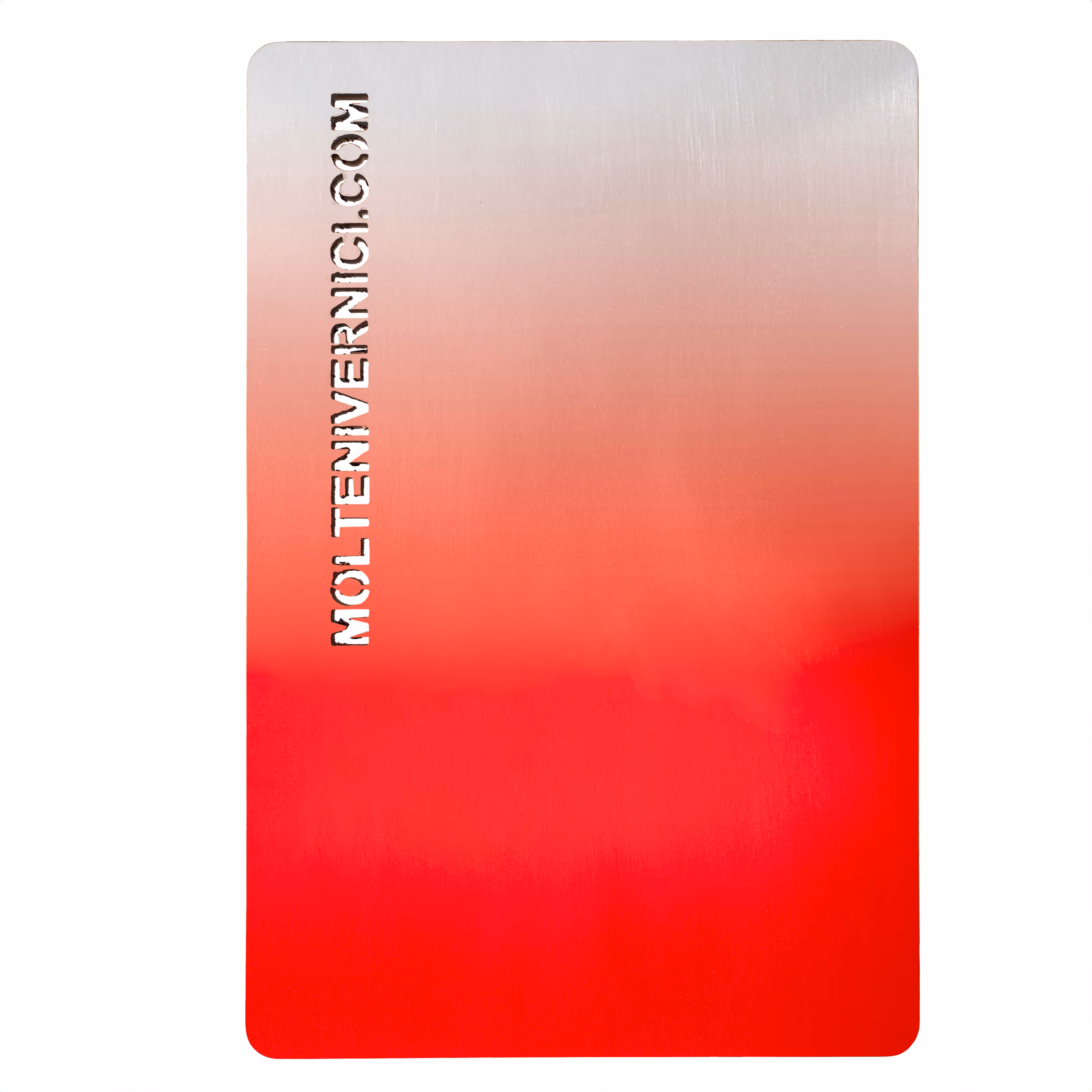 MOLTENI-VERNICI Spezialfarbe für die Architektur, rot-weißes Farbverlaufdesign