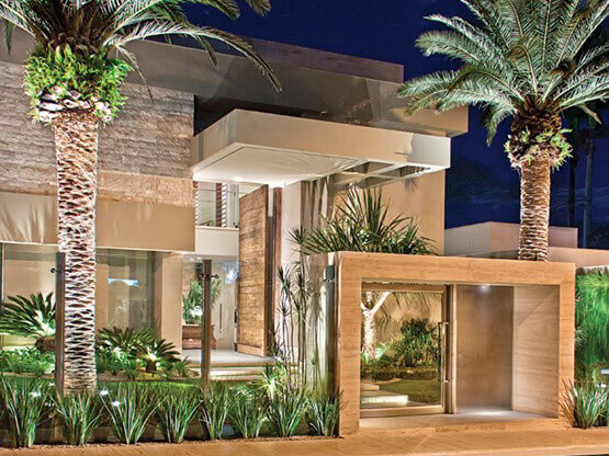 MOLTENI-VERNICI special paint for design highlights modern tropical architectural exterior