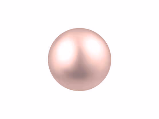 Sphère métallique rose pâle avec finition Molteni-Vernici brillante