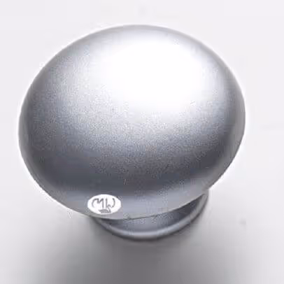 Pomo metálico plateado MOLTENI-VERNICI con acabados especiales de alta calidad