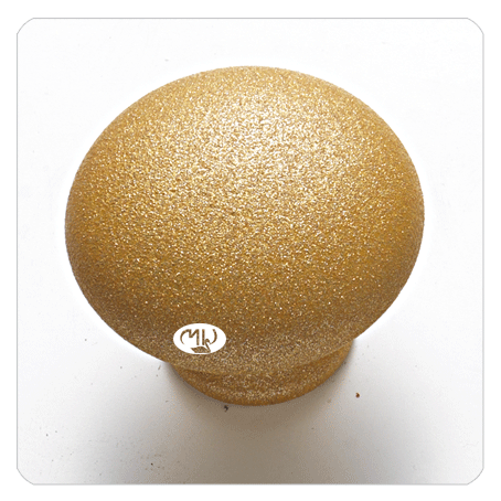MOLTENI-VERNICI golden sphere with diamond-like paint finish and metallic sheen
