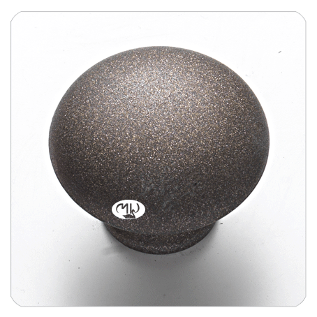 MOLTENI-VERNICI diamond paint finish spherical metallic knob with textured surface