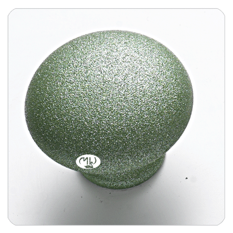 MOLTENI-VERNICI diamond paint finish spherical surface in sage green glitter