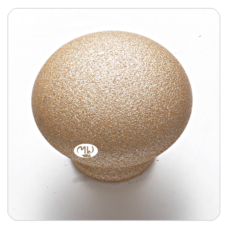 MOLTENI-VERNICI diamond paint finish sphere with sparkling golden texture