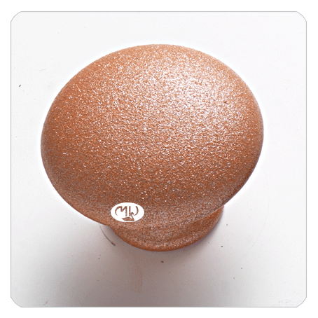 MOLTENI-VERNICI diamond paint finish on smooth copper-toned spherical surface