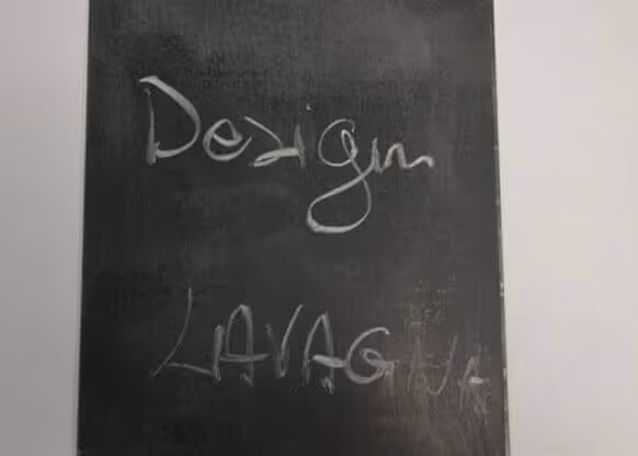 MOLTENI-VERNICI special varnish effect on chalkboard with handwritten design language