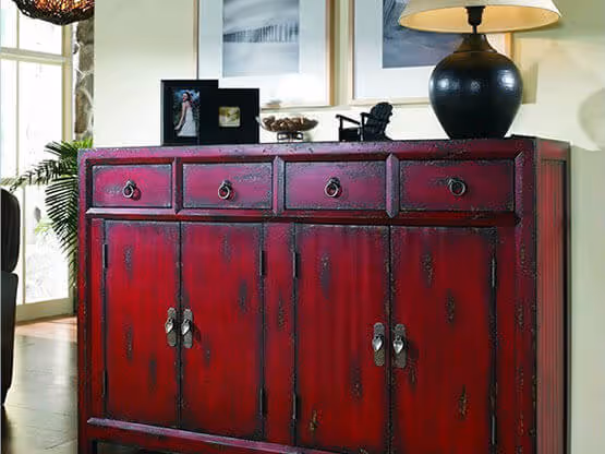 Vintage Sideboard in leuchtendem Rot von MOLTENI-VERNICI, Speziallacke