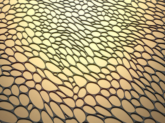 MOLTENI-VERNICI : motif organique doré, vernis à effet de peau de crocodile