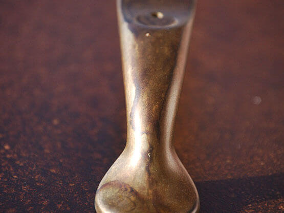 MOLTENI-VERNICI vintage bronzed brass paint effect candle holder