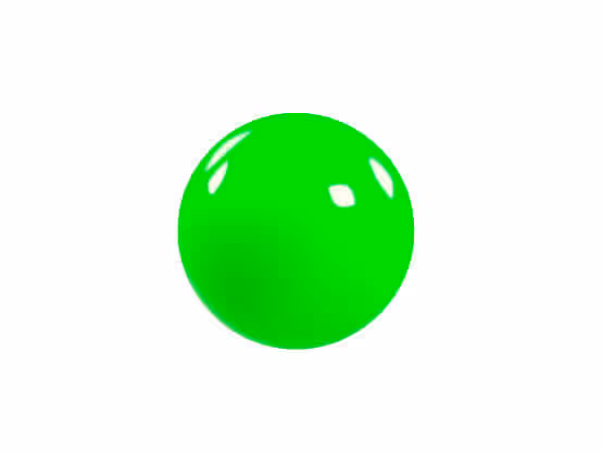 Sfera verde brillante con effetto materico, vernice MOLTENI-VERNICI lucida