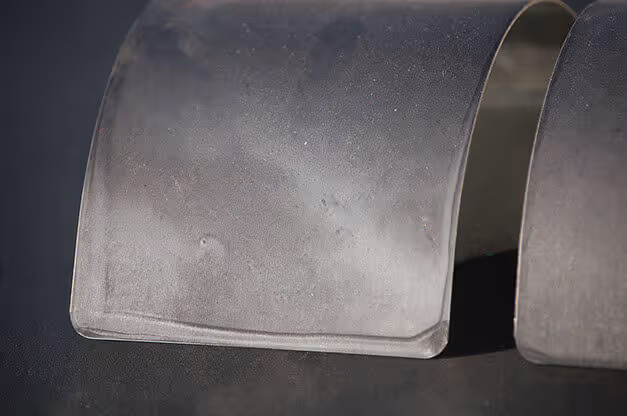 MOLTENI-VERNICI acabados especial: superficie metalizada curvada con textura suave