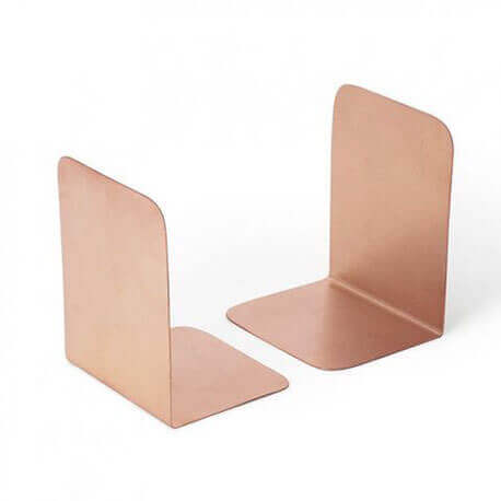 MOLTENI-VERNICI copper paint effect bookends with minimalist design