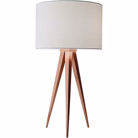 Lampada da tavolo moderna con base in legno, effetto rame MOLTENI-VERNICI