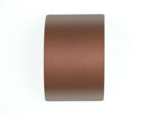 MOLTENI-VERNICI rusty paint effect on curved metallic surface with gradient
