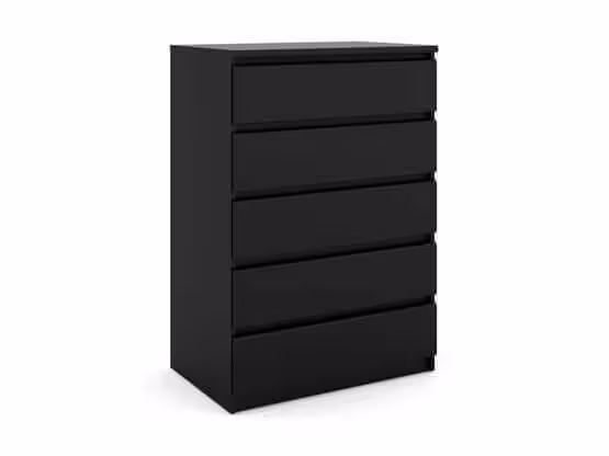 Commode Molteni-Vernici noir mat avec six tiroirs, vernis spéciales