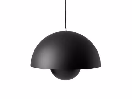 Suspension Molteni-Vernici, vernis spéciales, design moderne dôme noir minimaliste