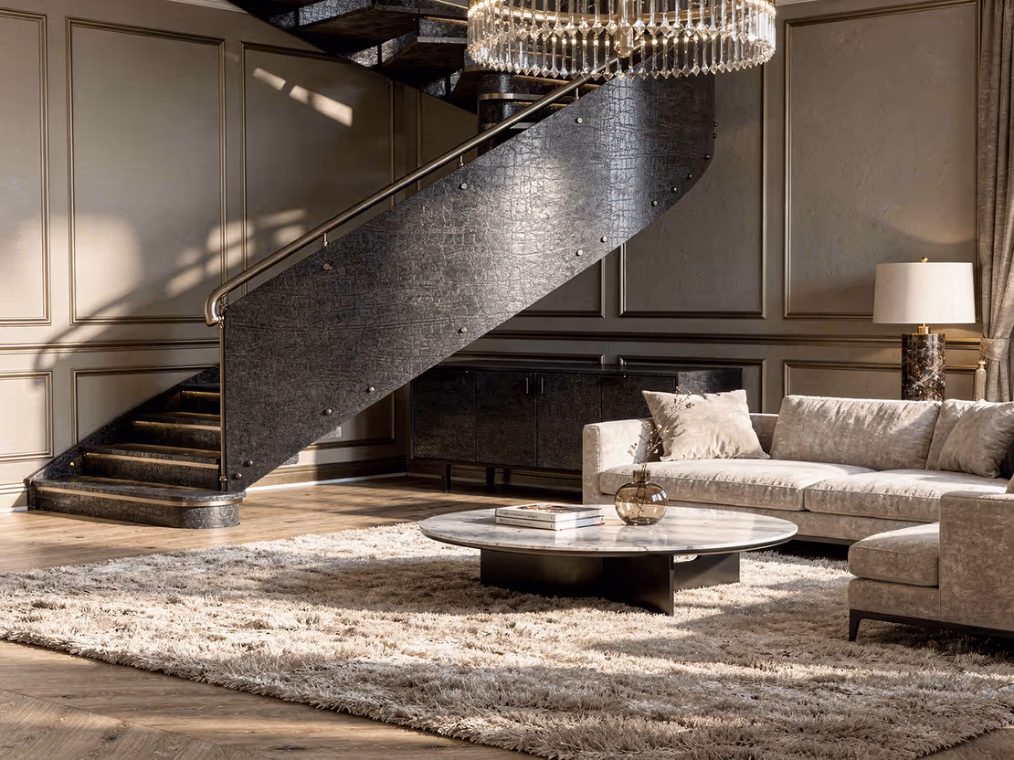 Finitura Legno Carbonizzato Organico, Scala.