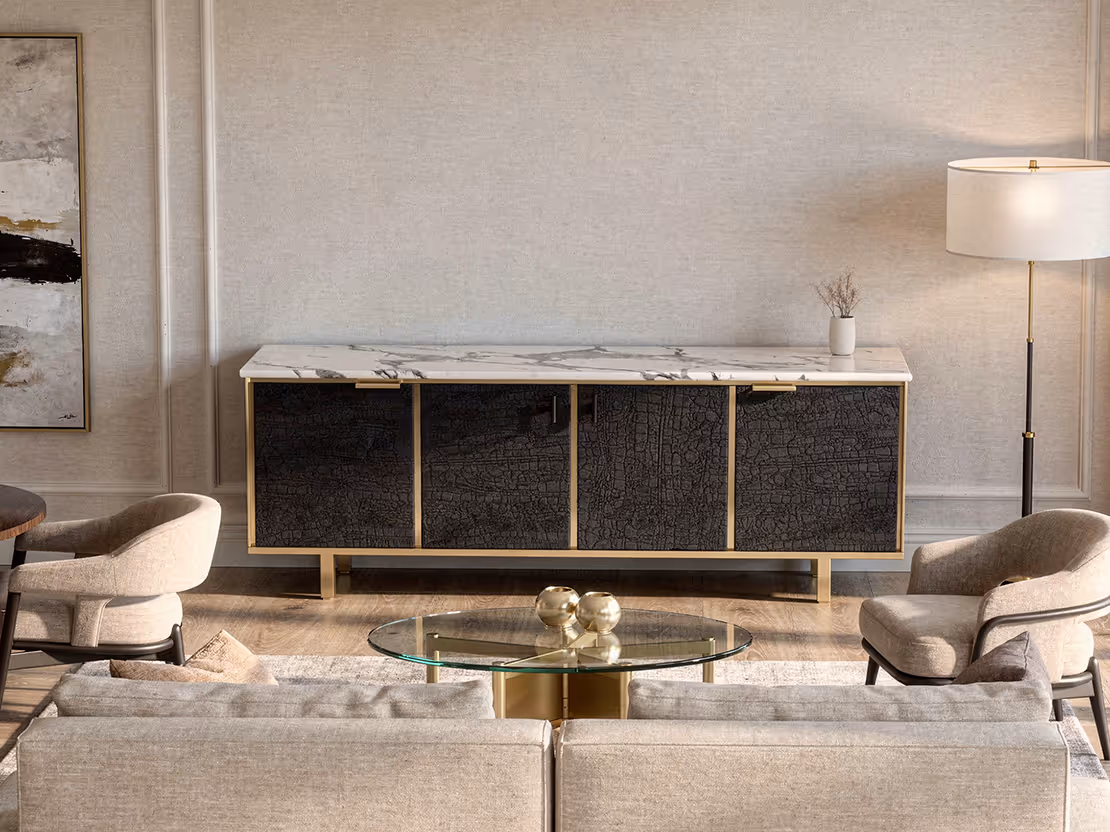 Finitura Legno Carbonizzato Organico, Ante MDF.