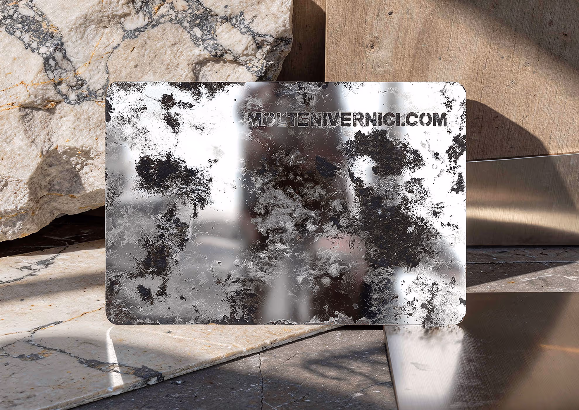 Effet métal argenté antique